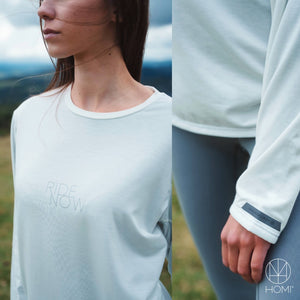 女實穿 日常單穿 天絲棉 發熱長T 輕薄保暖 象牙白 HOMI 